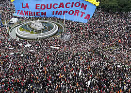 Cerca de dos millones de personas abarrotan el centro de Madrid contra la LOE.
