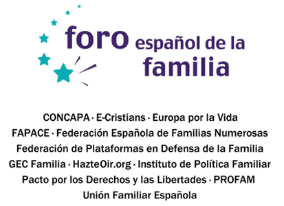 El Foro Español de la Familia y otras asociaciones familiares convocan el próximo 18 de junio a las 18 hr. en Madrid a los ciudadanos y a las familias españolas.